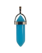 Pendentif Verre de Murano Pointe Bleu Clair