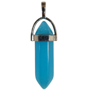 Pendentif Verre de Murano Pointe Bleu Clair