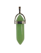 Pendentif Verre de Murano Pointe Vert Clair Opaque