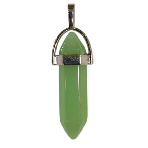 Pendentif Verre de Murano Pointe Vert Clair Opaque