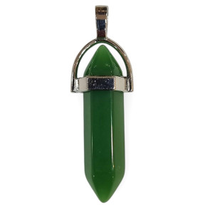 Pendentif Verre de Murano Pointe Vert Foncé Opaque