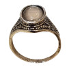 Bague Sélénite Métal Argenté Taille 60