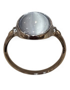 Bague Sélénite Métal Argenté Taille 63