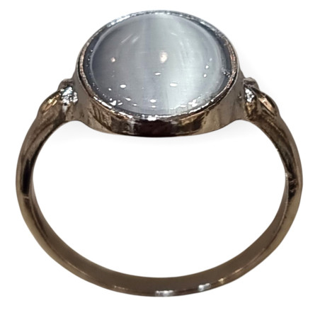Bague Sélénite Métal Argenté Taille 63
