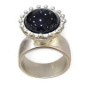 Bague Onyx Argent 925 Tête Interchangeable