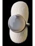 Bague Pierre de lune grise argent 925 Taille 58