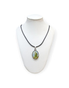 Pendentif Médaillon Bakélite Saint Christophe sur Cordon