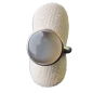 Bague Pierre de lune grise argent 925 Taille 58