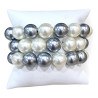 Bracelet Perles de Majorque Blanches et Grises 14mm