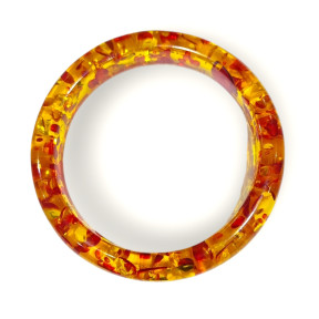 Bracelet Bakélite "Imitation Ambre" Type Jonc