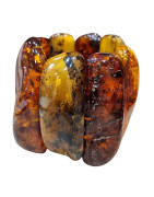 Bracelet Ambre Baltique Lamelles H9cm