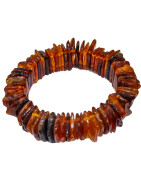 Bracelet Ambre Baltique Cognac Lamelles