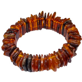 Bracelet Ambre Baltique Cognac Lamelles