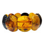 Bracelet Ambre Baltique Multicolore Pierres Ovales