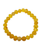Bracelet Ambre Baltique Pierres Rondes Polies