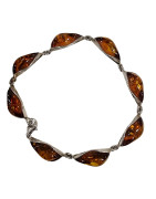 Bracelet Ambre Baltique Argent 925 avec Fermoir