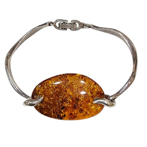 Bracelet Ambre Baltique Argent 925 avec Fermoir