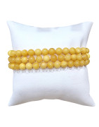 Bracelet Ambre Baltique Miel Pierres Rondes 6mm