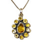 Pendentif Citrine avec Chaine Argent 925