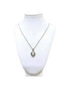 Pendentif Opale Goutte avec Chaine Argent 925