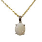 Pendentif Opale Ovale avec Chaine Argent 925