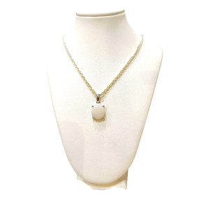 Pendentif Opale Ovale avec Chaine Argent 925