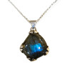 Pendentif Labradorite avec Chaine Argent 925