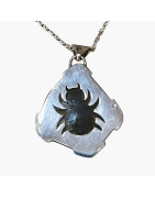 Pendentif Labradorite avec Chaine Argent 925