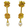 Boucles Perles d'Eau Douce Argent 925 Plaqué Or