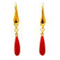 Boucles Corail Argent 925 Plaqué Or