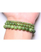 Bracelet Jade Néphrite Pierres Rondes
