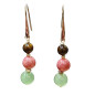 Boucles Bronzite Rhodochrosite et Aventurine Verte