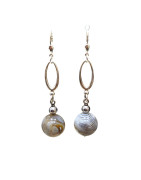 Boucles Agate du Botswana Argent 925
