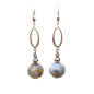 Boucles Agate du Botswana Argent 925
