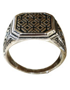 Bague Type Chevalière Argent 925 Taille 66