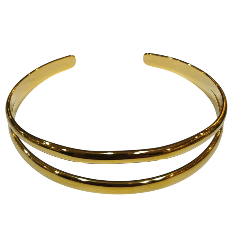 Bracelet Jonc Plaqué Or Largeur 15mm