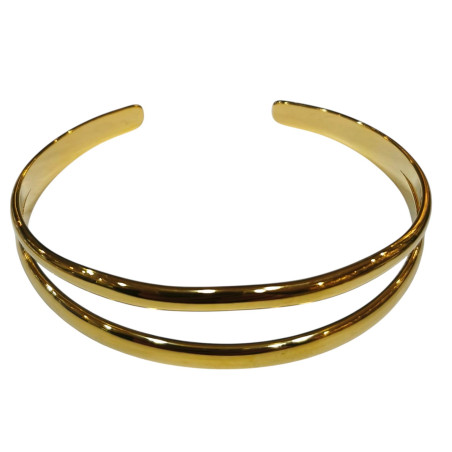 Bracelet Jonc Plaqué Or Largeur 15mm