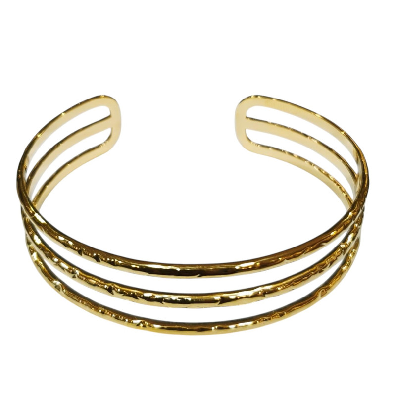 Bracelet Jonc Plaqué Or Largeur 15mm