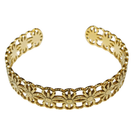 Bracelet Jonc Plaqué Or Largeur 15mm