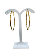 Boucles Créoles Plaquées Or Diamètre 50mm