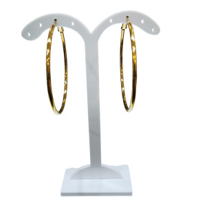 Boucles Créoles Plaquées Or Diamètre 50mm