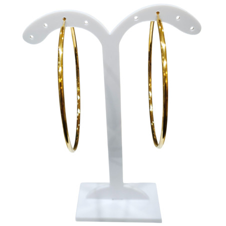 Boucles Créoles Plaquées Or Diamètre 60mm