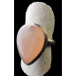 Bague Pierre de lune rose argent 925 Taille 55