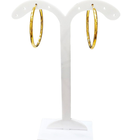 Boucles Créoles Plaquées Or Diamètre 30mm