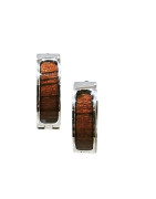 Boucles Bois Mini Créoles Acier Inox
