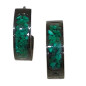 Boucles Malachite Mini Créoles Acier Inox