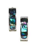 Boucles Nacre Abalone Mini Créoles Acier Inox