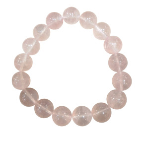 Bracelet Quartz Rose Pierres Rondes (s)