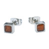Boucles Bois Acier Carrées 5x5mm