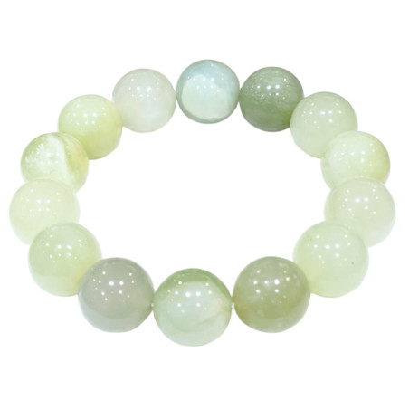 Bracelet Jade de Chine Pierres Rondes de 14mm